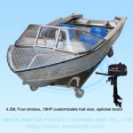Aluminum alloy fast rescue boat